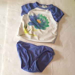 Girls old navy 2 piece flower bathing suit 3T